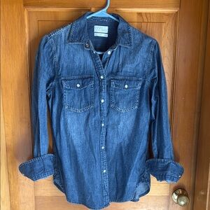 J Crew Slim Fit Denim Button-Up Shirt